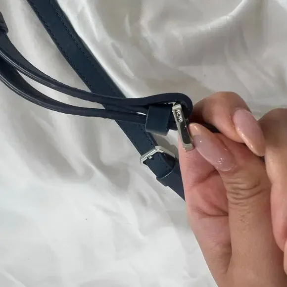 MCM Monogram Blue Canvas Adjustable Shoulder Bag - Picture 6 of 10